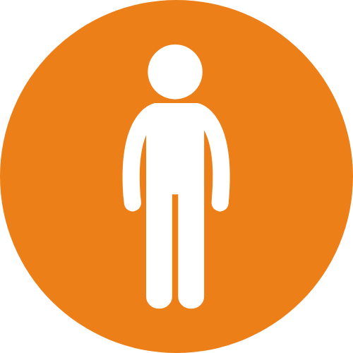 Cartoon icon of person